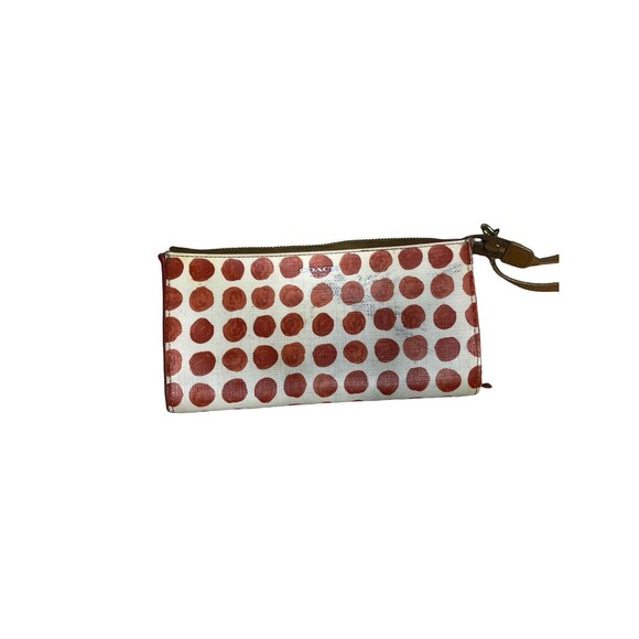 Coach wallet wristlet White with Red Poka Dots Zipper - Picture 14 of 14